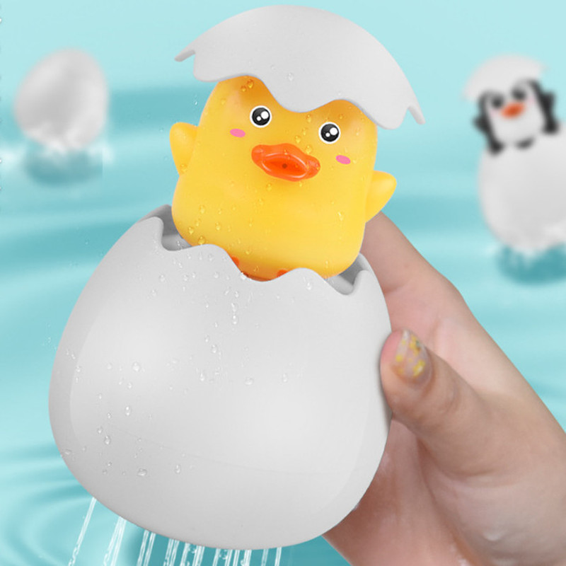 

Kids Shower Funny Play Toys Cute Duck Water Spray Sprinkler Toys Swimming Shower Toy Baby Cartoon Penguin Egg