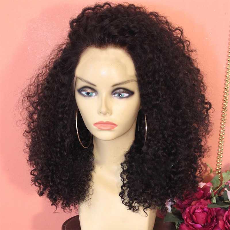 

Short Curly Bob Wigs 2*4 Lace Closure Human Hair Wigs For Women Natural Plucked 150% Remy Brazilian Lace Closure, As pic