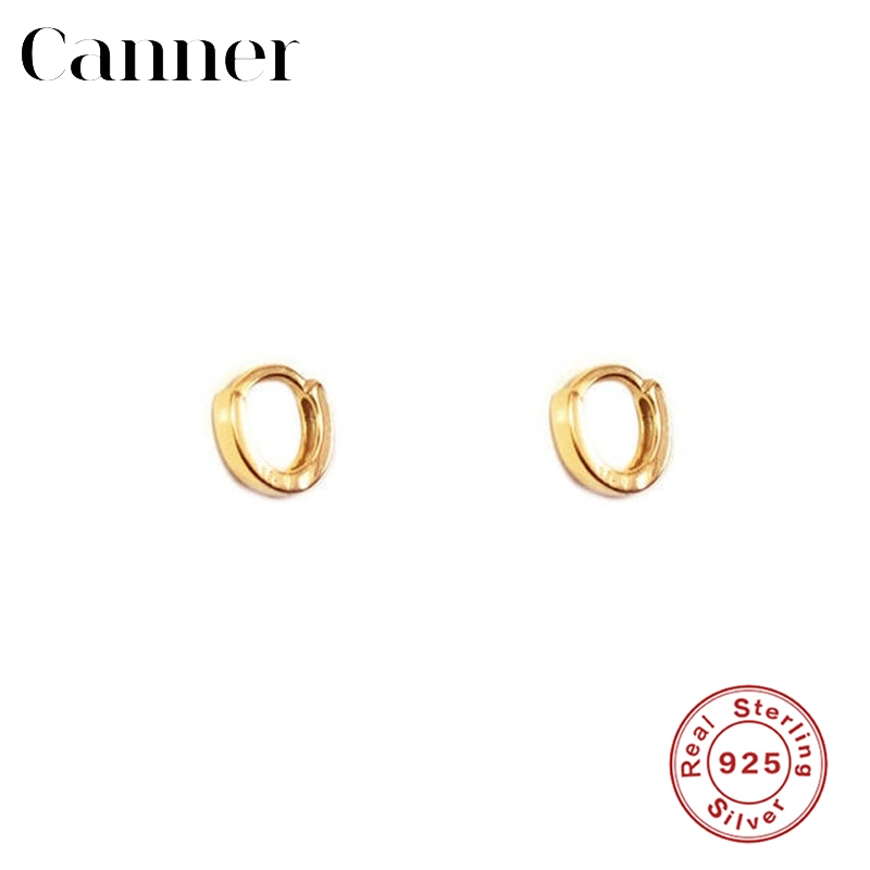 

925 Sterling Silver Hoop Earrings Korean style Simple Smooth Round Earrings for Women Fashion jewelry Design Gift Accessories