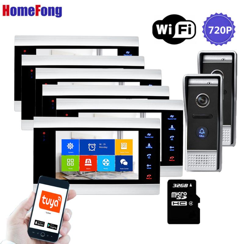 

Wide Angle 720P]Homefong 7 Inch Wireless Video Door Phone Doorbell Camere Door Access Control System Room to Room Call Transfer