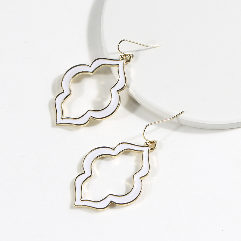 

Dangle & Chandelier 2021 Geometry Hollow Out Enamel Earring For Women