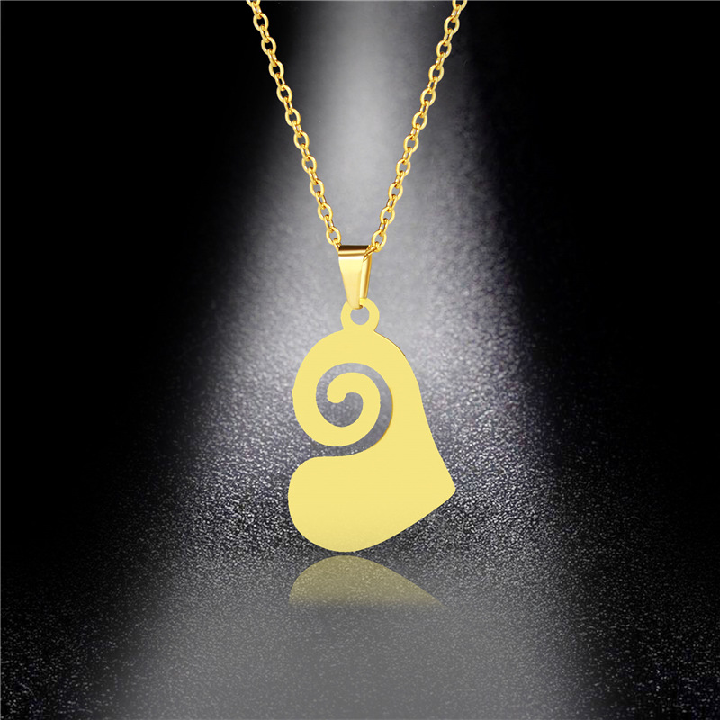 

Love Titanium Steel Pendant Gold Necklace Clavicle Chain In The Furnace Fashion Accessories Heart-shaped Valentine's Day Gift