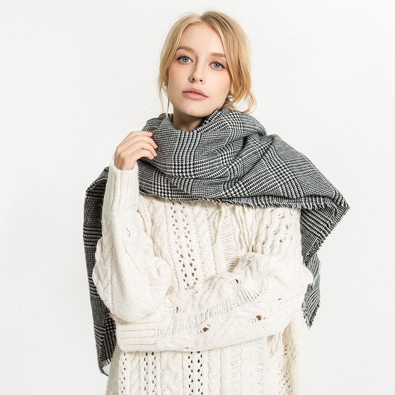 

Scarves 200*80cm Cashmere Imitation Shawl Scarf Autumn Winter Men Foulard Square Hijab Ladies Wrap Muffler Pareo Female