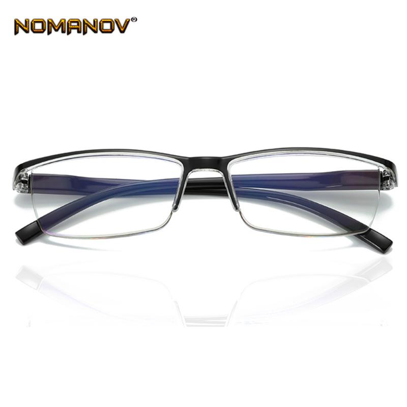 

2020 Sale Young Fashion Half-rim Eyebrow Tr90 Ultra Light Bomb Anti-blu Men Women Reading Glasses +0.75 +1.25 +1.5 +1.75 To +4