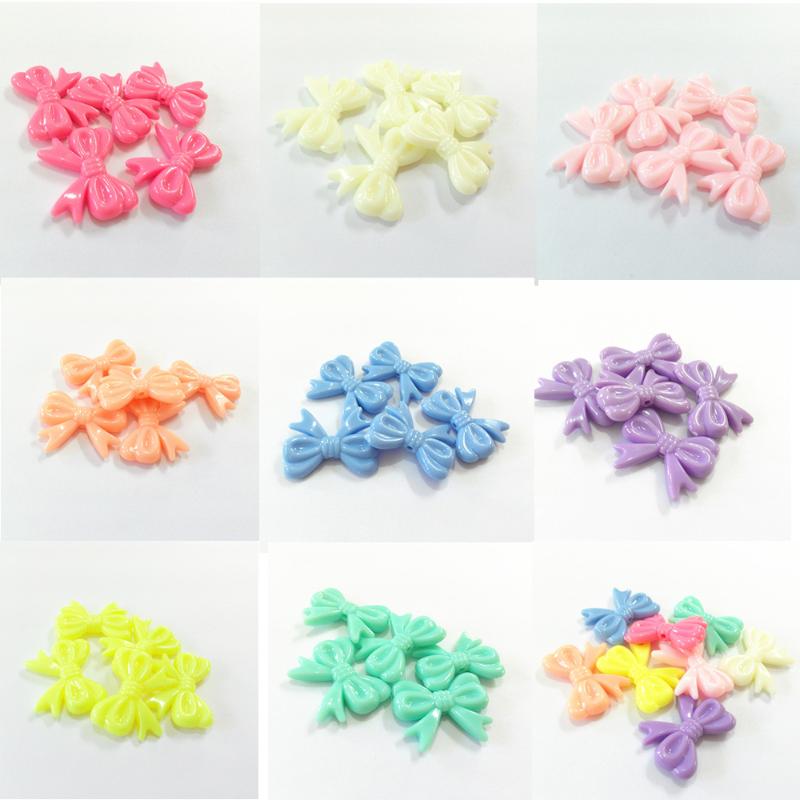 

Wholesale ! Small Size 30mm*23mm 240pcs/bag Pastel Color /Spring Color Acrylic Bow Chunky Beads For Fashion Kids Jewelry/DIY