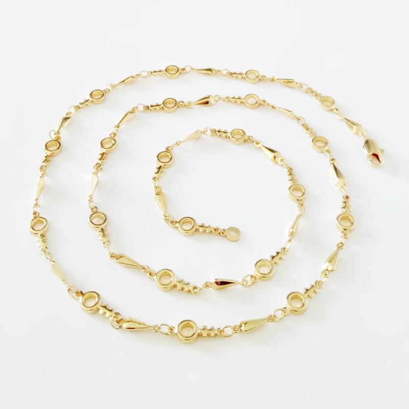 

2020 Gold Necklace Women Necklace Yellow Gold Jewelry 59CM Long Designs for Women Fashion Jewelry Link Chain