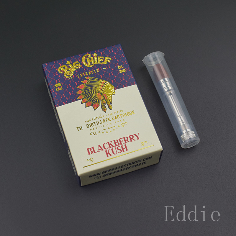 

Top Big Chief Vape Pen Cartridges Gift Packaging Wood Tip Ceramic Coils Empty Carts Wax Vaporizer Thick Oil 510 Thread e Cigarette Atomizers