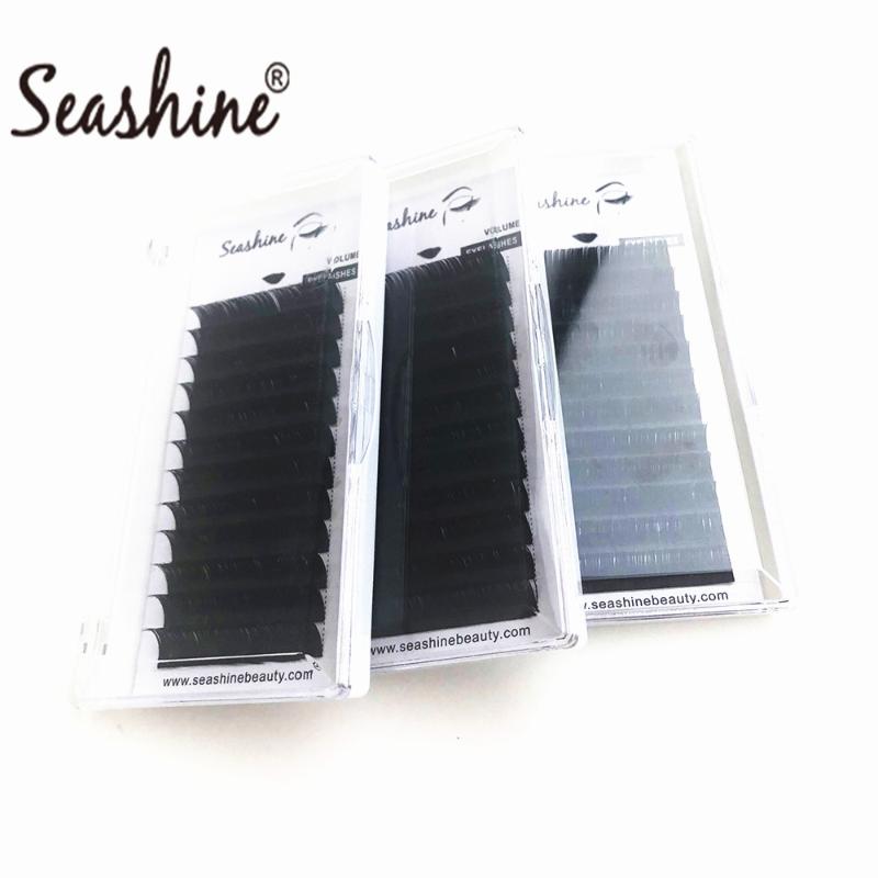 

Seashine Makeup Lashes Beauty Individual Lashes 100% Handmade Factory Eyelash Extension Supplies 8-15mm/mix Russia Volume