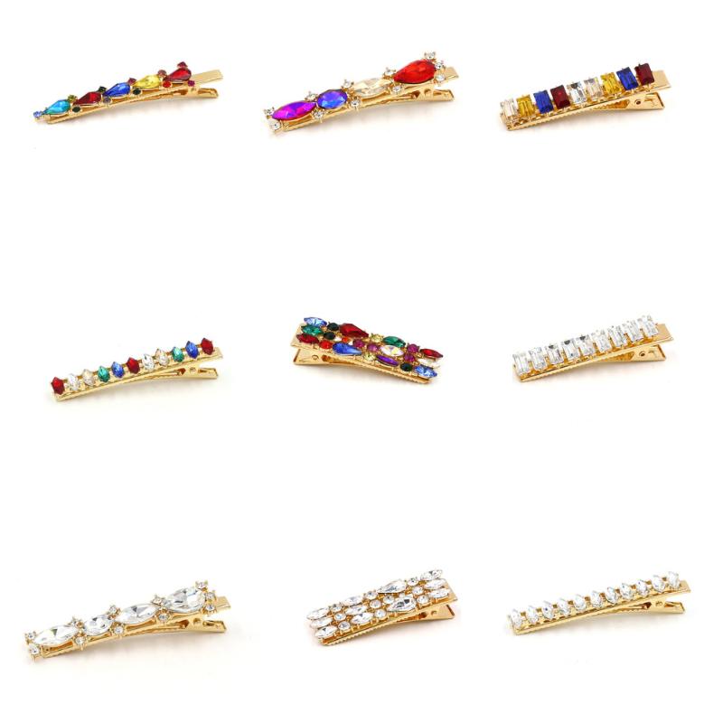 

Fashion Crystal Rhinestones Hairpins Headwear for Women Girls Charm Long Hair Clips Pins Barrette Styling Tools Accessories