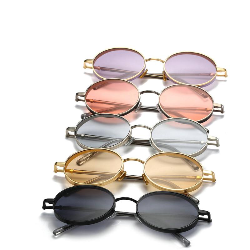 

MINCL 2020 Small Size Oval Sunglasses Men Vintage Sun Glasses Classic Retro Metal Frame hip hop Women sunglasses Punk glasses NX
