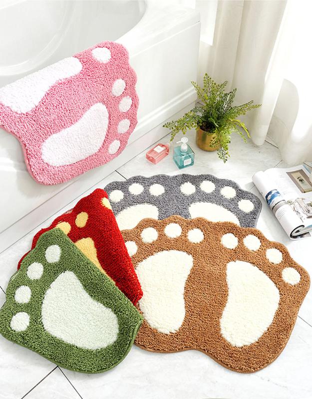 

Carpets Modern Soft Floor Mat Door Cute Cartoon Entrance Bathroom Absorbent Carpet Non-slip, Gray