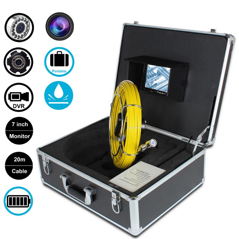 

7 inch LCD Monitor Drain Camera Inspection with 20m Cable 23mm Lens Sewer CCTV Pipe System