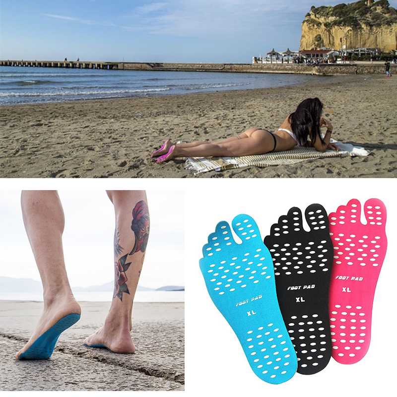 

Beach Invisible Anti-slip Insole Heat Insulation Adhesive Foot Sole for Protective Beach Soles Sticker Waterproof Feet Pad Mat