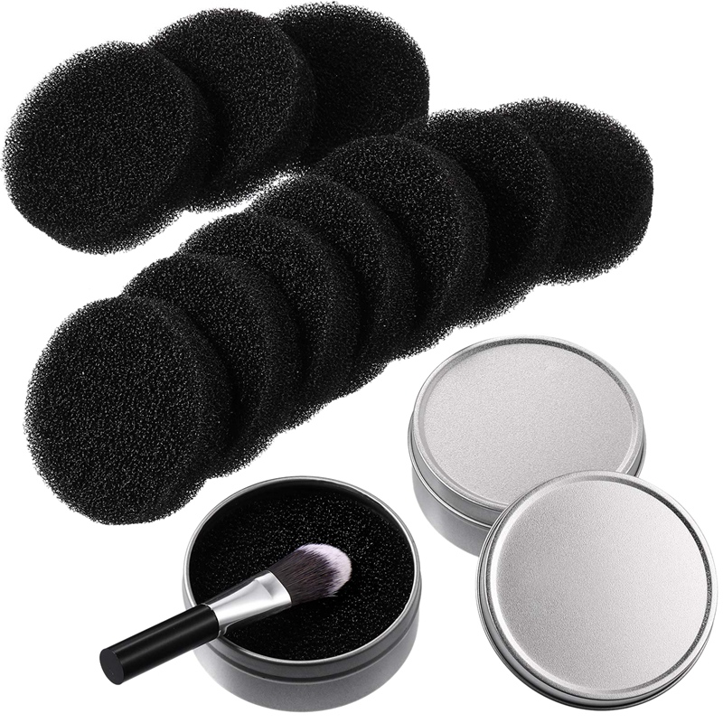 

Makeup Brush Cleaner 2 in 1 Color Removal Sponge for Eye Shadow Blush Color Foundation Make-Up Removals From Makeup Brush To Swi