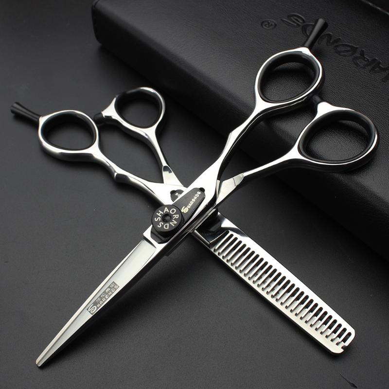

Sharonds5.5 inch Japanese professional hairdressing salon special hair scissors flat cut scissors + diluted Set