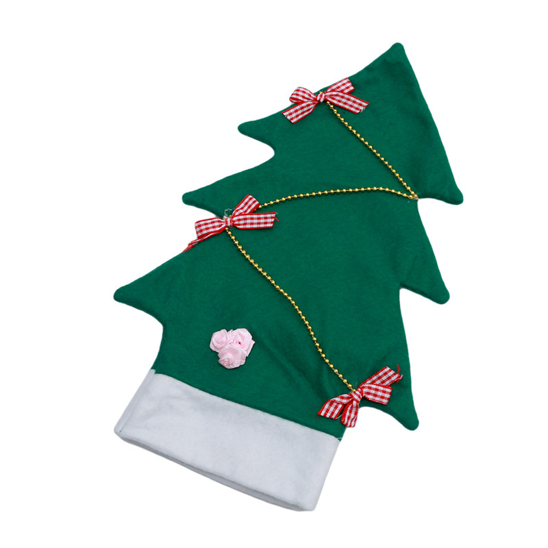 

2020 Hot Sale Christmas Tree Shape Wine Bottle Sets Home Party Decorations Covers New Year Decoration Supplies