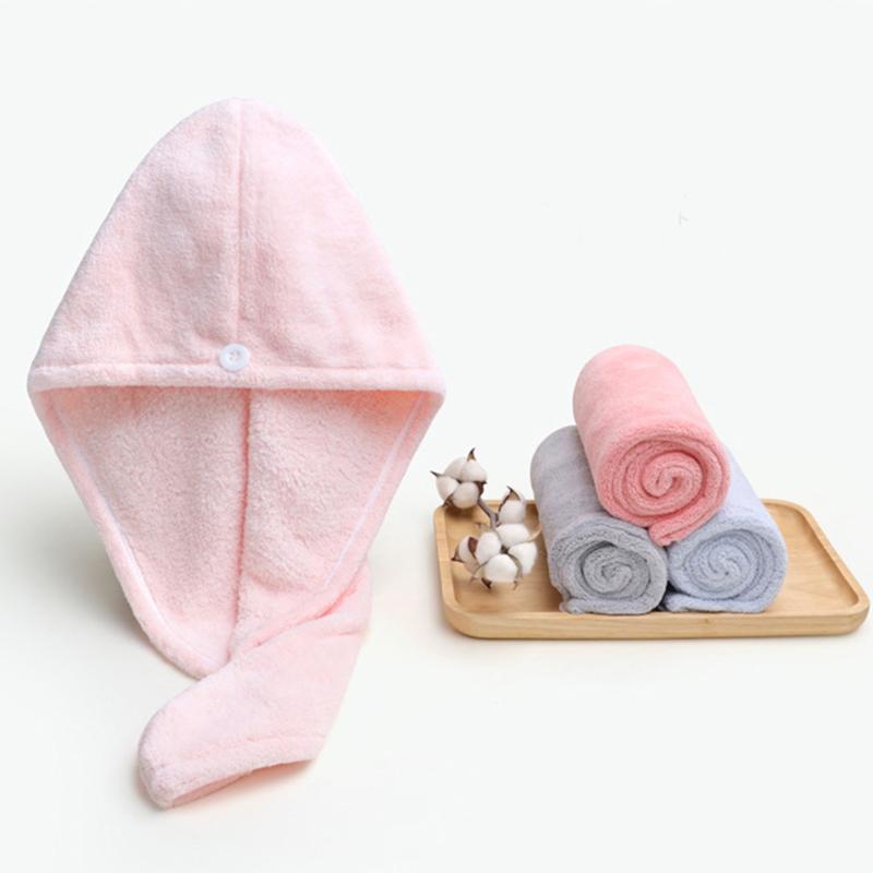 

Coral Velvet Dry Hair Cap Thickened Water Absorbent Quick-Drying Soft Shower Cap TSH Shop