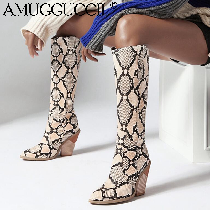 

2020 New Plus Big Size 33-46 Black White Beige Red Yellow Green High Heel Knee High Autumn Winter Female Lady Women Boots X1946