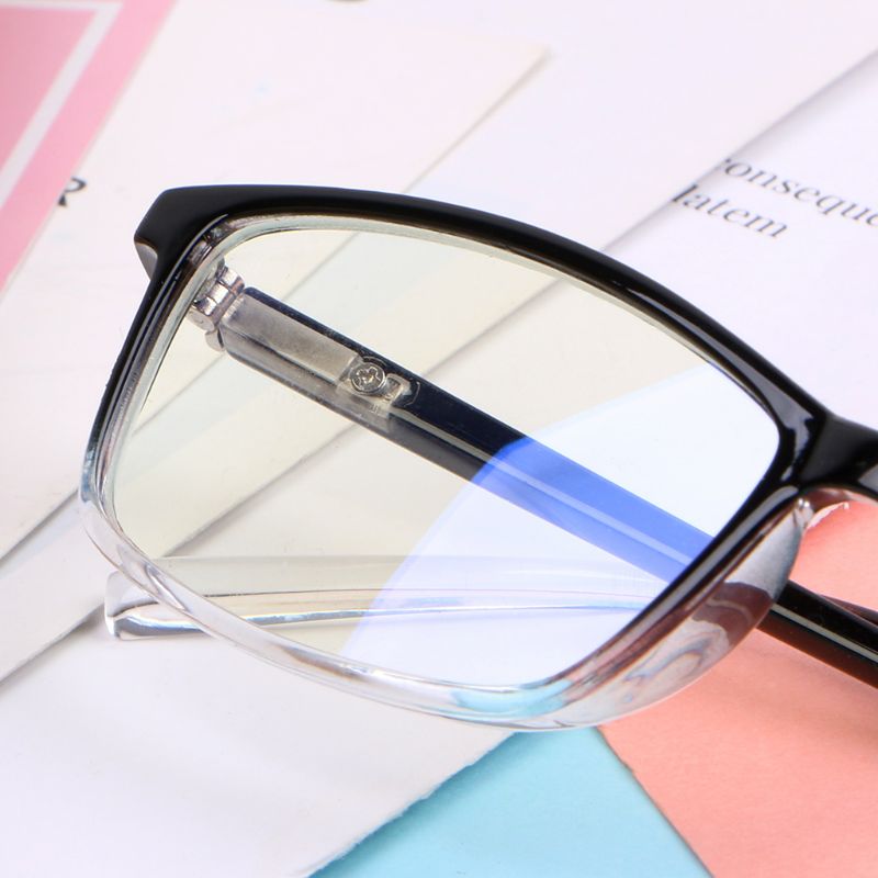 

Men Women Classic Rectangle Frame Anti Blue Light Radiation Computer Glasses Plain Glasses R9JE
