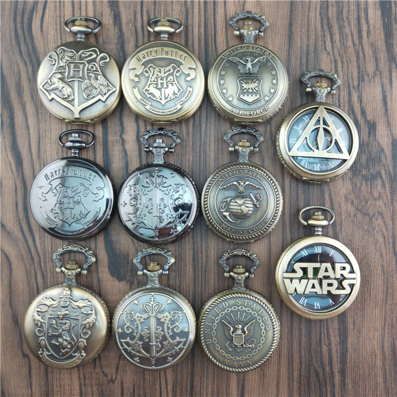 

United States Officers Veteran Marine Corps USMC Pendants Antique Retro Bronze US Navy USN Military ARMY AIR FORCE Charm Necklace Watch Pendants