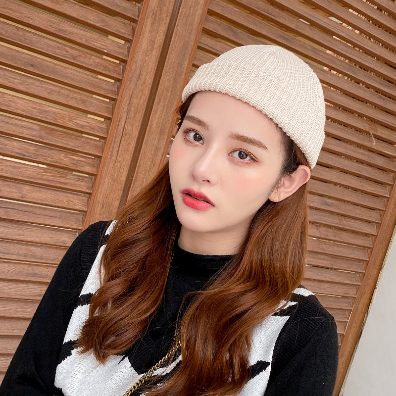 

2020 Women Winter Hat Knitted Beanies Warm Acrylic Caps Skullies Fashion Beanies Women Femme Chapeau Wholesale Caps, Black