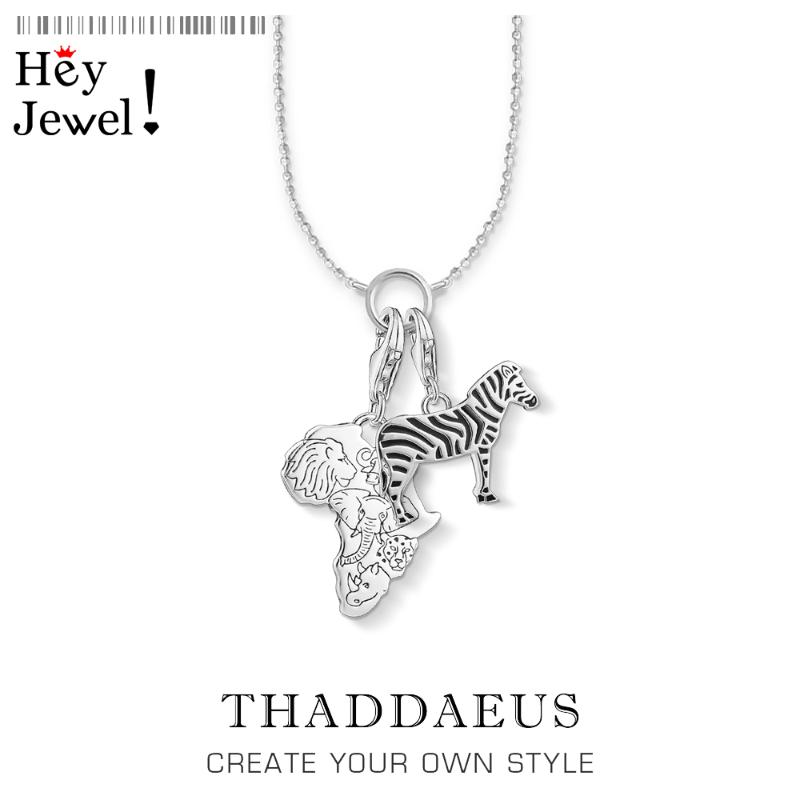 

Charm Necklace Zebra & African,2020 Winter Fashion Filigree Jewelry 925 Sterling Silver Ethnic Happy Gift For Women Men