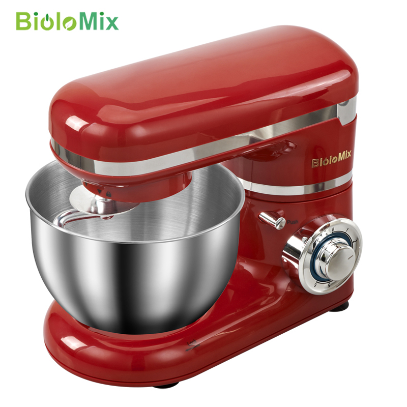 

1200W 4L Stainless Steel Bowl 6-speed Kitchen Stand Mixer Cream Egg Whisk Blender Cake Dough Bread Mixer Maker Machine