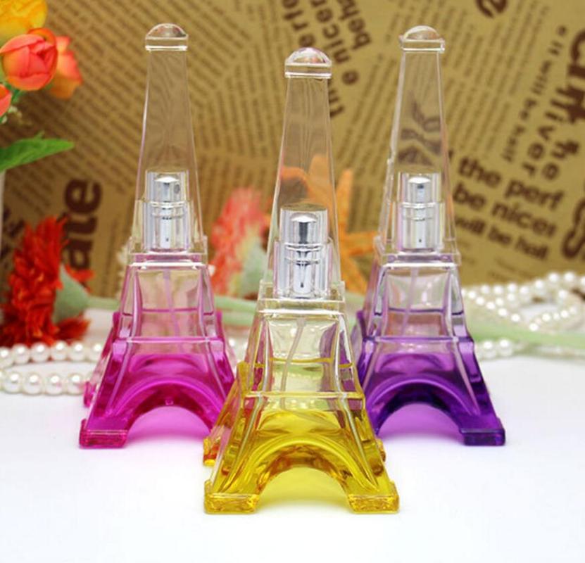 

100pcs Unique Tower Spray Bottle 30ML Empty Refillable Perfume Spray Atomizer Glass Bottles fashion
