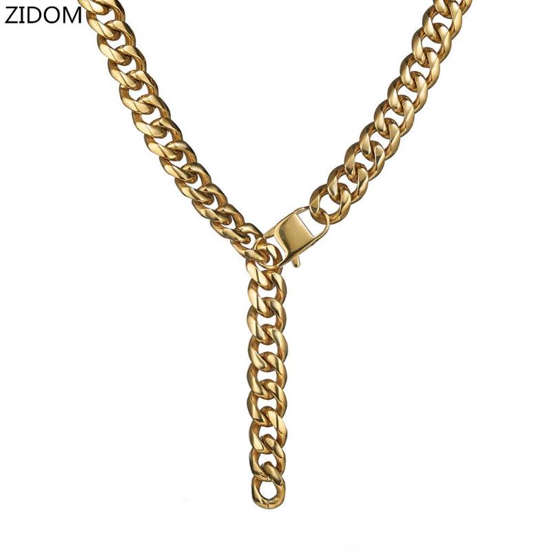 

Men Hip hop Chains Necklaces Stainless Steel never fade High quality XXXtentacion rapper Cuban chain Necklace Hiphop jewelry