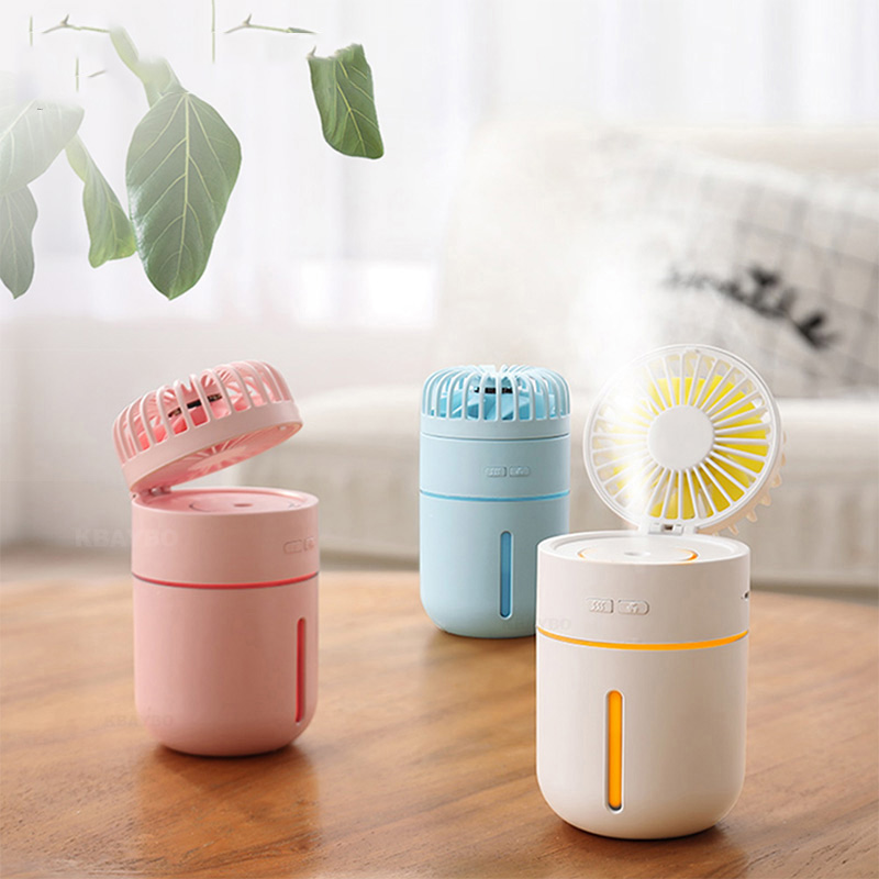 

Two-In-One Humidifier Fan Mini USB Mist Spray Desktop Cooling Mist Fan With Air Diffuser Adjustable Handy humidifier
