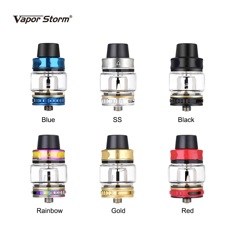 

Authentic Vapor Storm Trip Tank 2ml Capacity Mesh Coil With 6ml Extra Glass For Thick Oil Vape Mod big vapor DHL Free Shipping