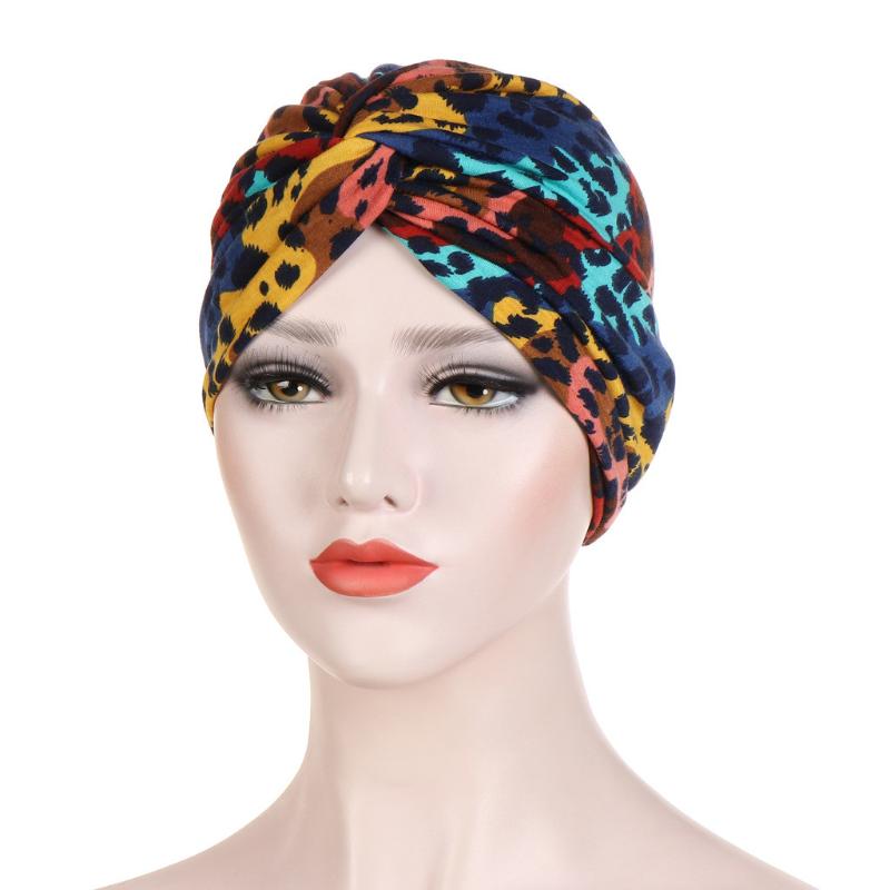 

1pcs 2020 Fashion Summer Women Hat Printing Chemo Hat Beanie Islam Muslim Scarf Turban Head Wrap Cap Hair Accessories #YJ, Army green