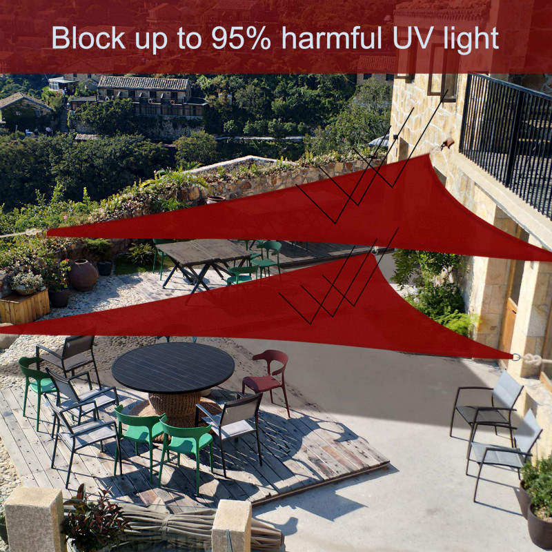 

Triangle Sun Shelter Water Resistant Sun Shade Sail Canopy Camping Tent Tarp Waterproof Sunshade Awning Shades for Patios
