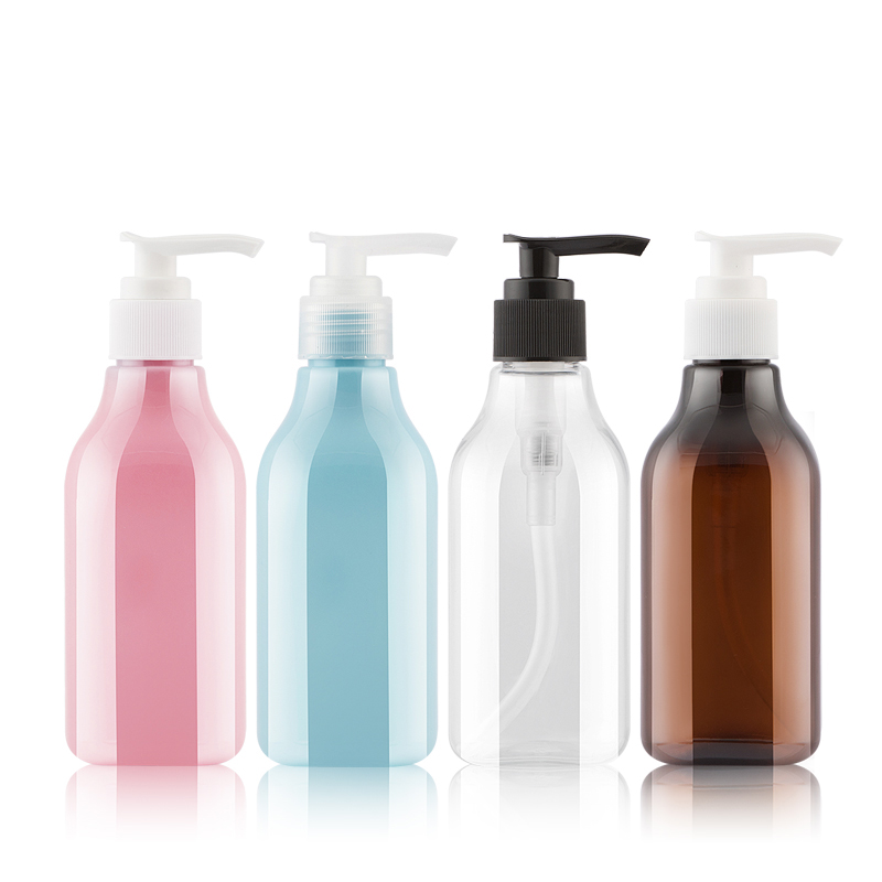 

250ML 25pcs/lot Square Plastic Bottle With Lotion Pump, Empty Cosmetic Container Shampoo Packaging Bottle