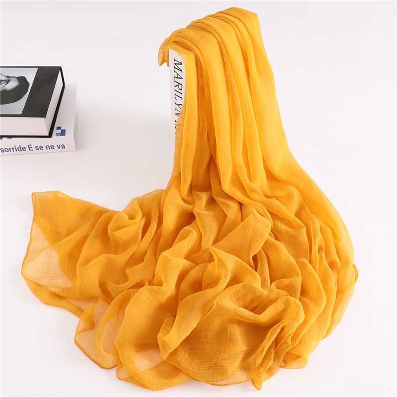 

2020 designer brand women scarf summer Crocodile fold silk scarves for lady shawls wraps female bandana foualrd hijabs