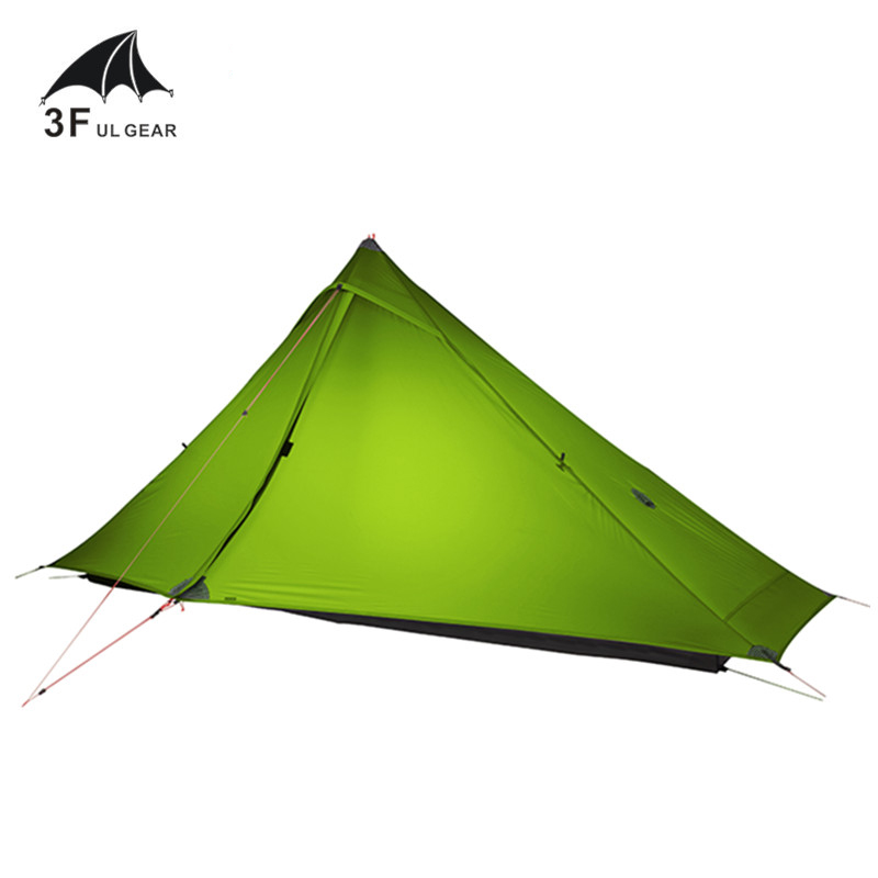 

2020 3F UL GEAR Lanshan 1 pro Tent Oudoor 1 Person Ultralight Camping Tent 3 Season Professional 20D Silnylon Rodless