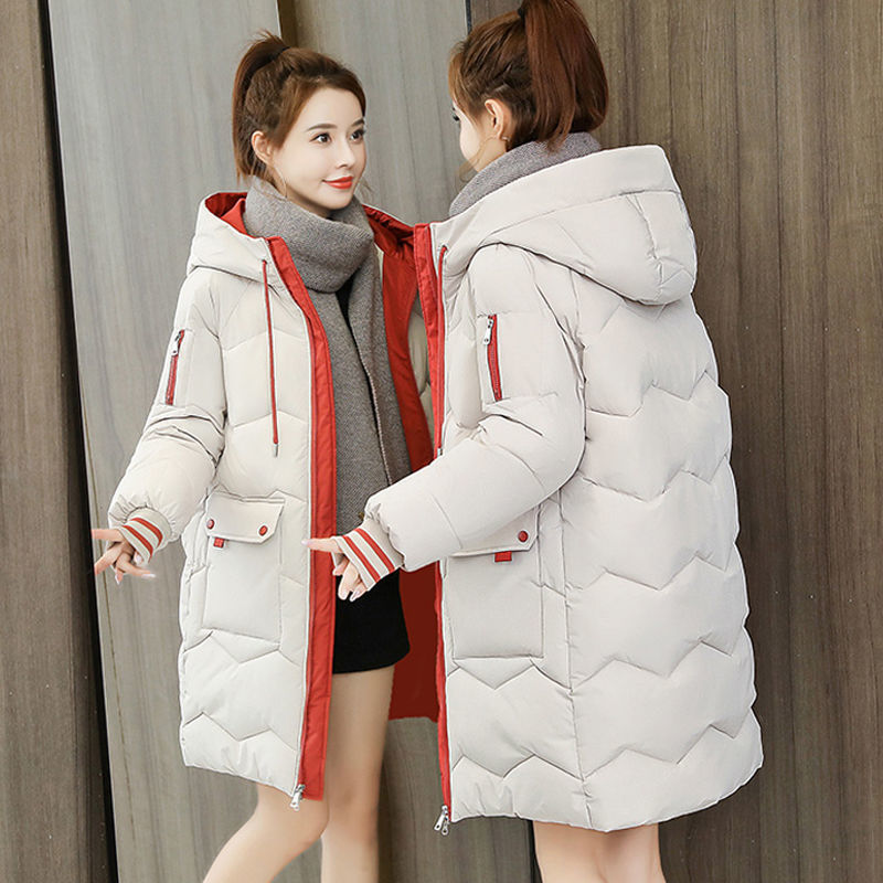 

Winter Women Padded Jacket 2020 New Coat Women' Long Loose Padded Women Parkas Outerwear Lady Clothings, Black