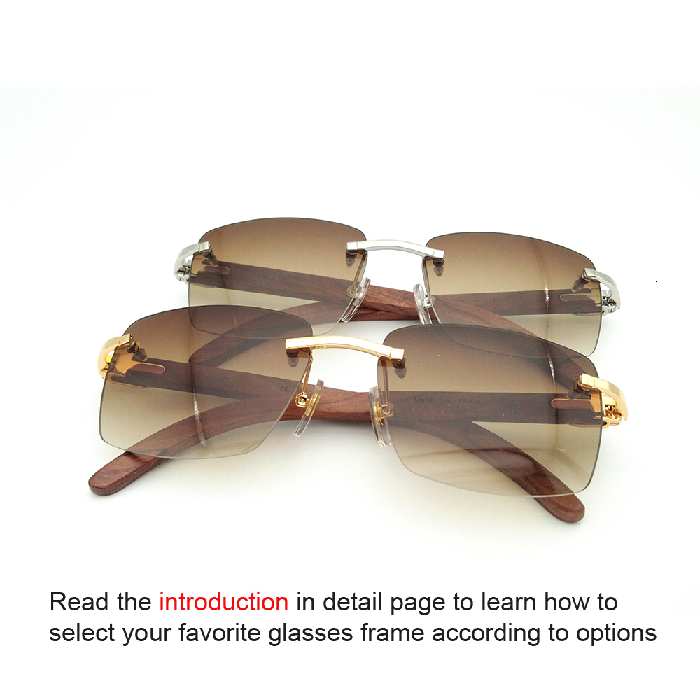 

Sunglasses Designer Square Men Brand Carter Women Rimless Buffalo Horn Glasses Vintage Sunglass Eyewear Mens 012 Ch01