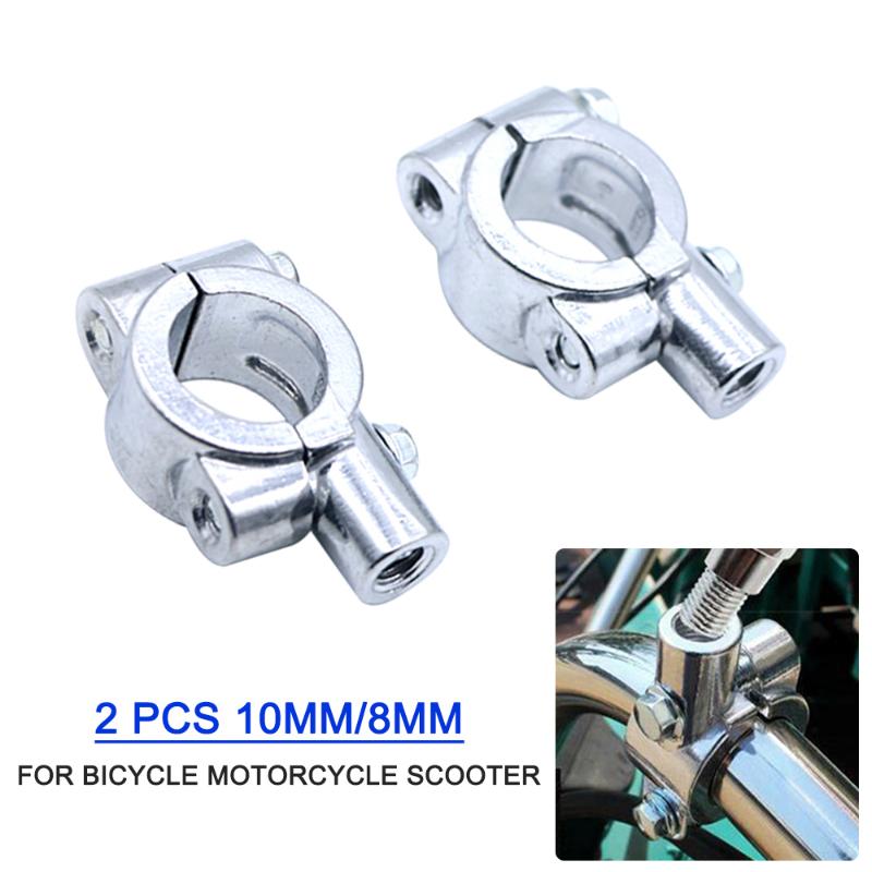 

2 Pcs Handlebar Mirror Mount Clamp Handlebar Rearview Side Mirrors Adapter Holder Clamp Universal for Bicycle Motorcycle Scooter