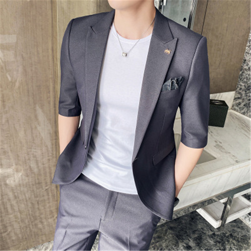 

Deerskin Jacket England Suit Blazer Fashion Autumn Men Clothing Casual Slim Fit Blazers Leather Suits Leather Jacket Men Outwear, Khaki