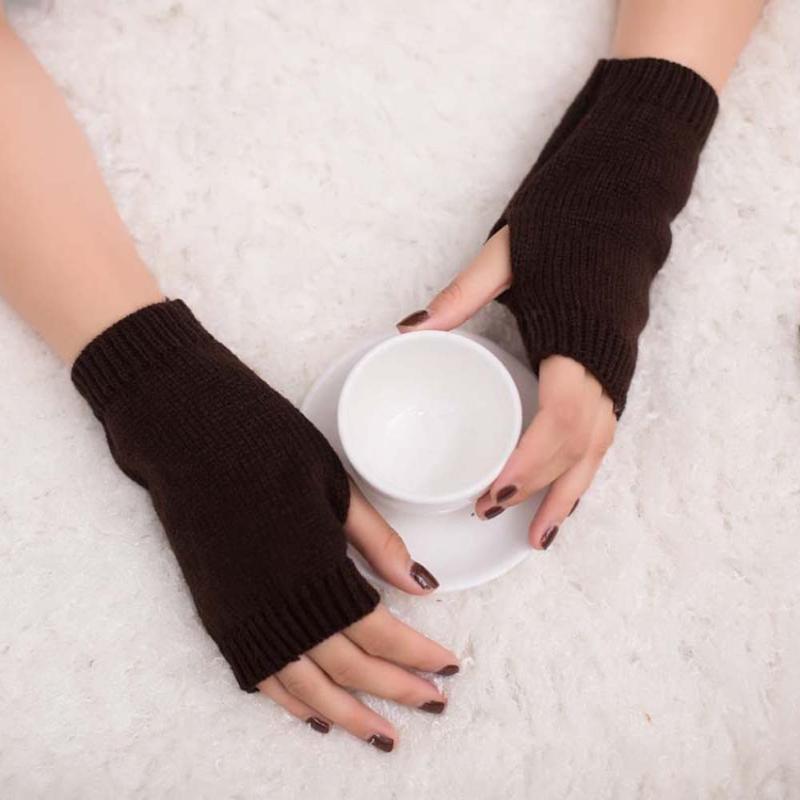 

Women Stylish Hand Warmer Winter Gloves Women Arm Crochet Knitting Cotton Mitten Warm Fingerless Gloves Femme #YJ
