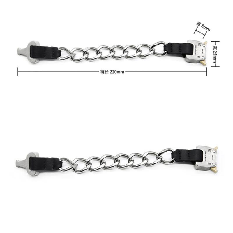 

Link, Chain High Street ALYX Bracelet Accessories Men Women Necklace Metal Button Titanium Steel Fashion Belts