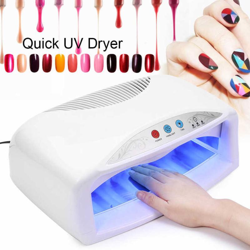 

Nail Lamp 54W UV Nail Dryer Light Quick Drying Gel Polish with Fan & Timer Setting 220V Lamps, As pic