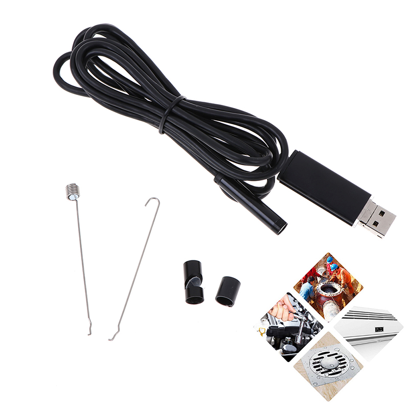 

2m 7MM Lens 2 IN 1 Android/PC 720P HD Endoscope Tube Waterproof Snake Borescope USB Inspection Mini Camera With 6 LED