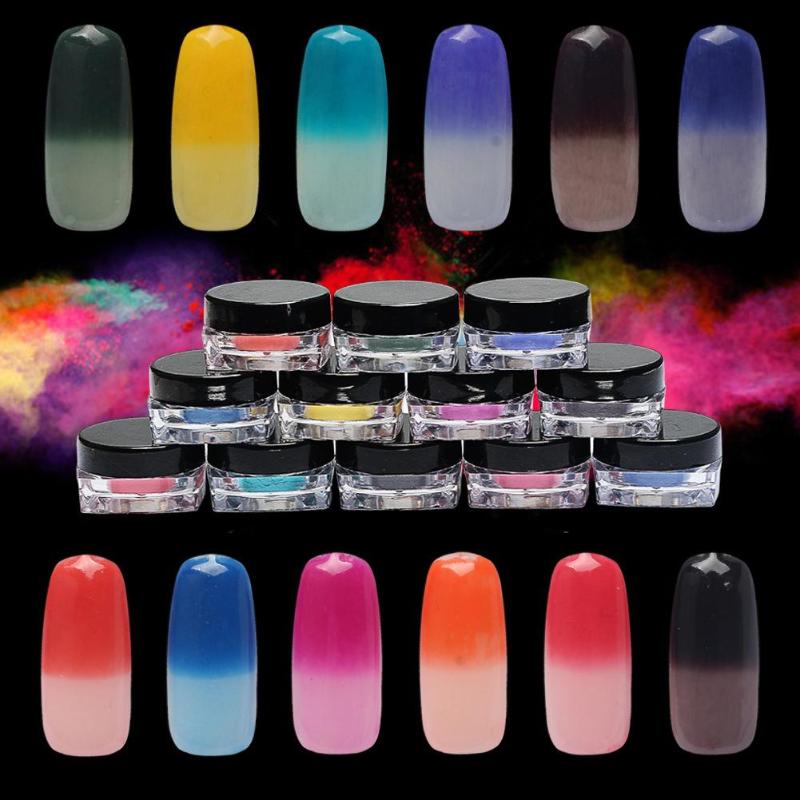 

Thermochromic Pigment Thermal Color Change Temperature Nail Art Gradient Powder