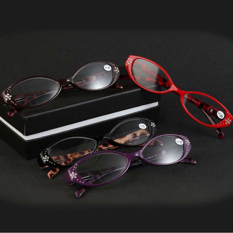 

Classic cat's eye ladies reading glasses new fashion studded old man reading glasses