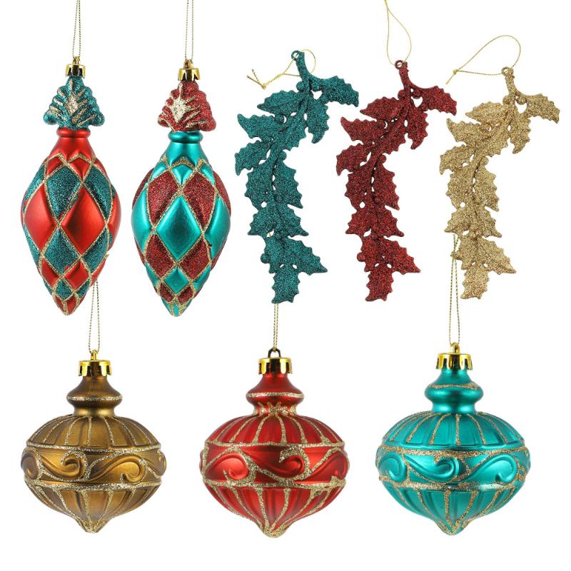 

1 Set Decorative Portable Christmas Ball Pendants Hotel Home