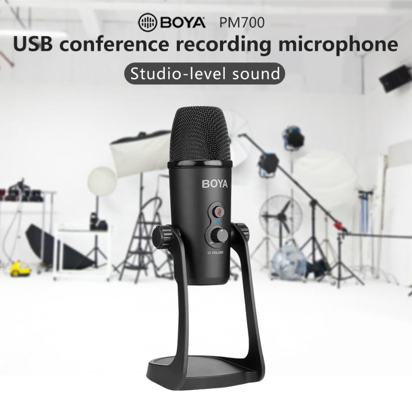 

Boya By-Pm700 Usb Computer Live Mic Microphone Flexible Pickup Interview Conference Omnidirectional Bi-directional Cardioid