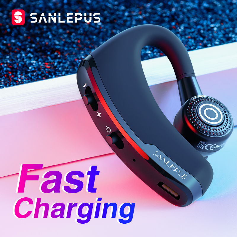 

SANLEPUS Fast Charging Bluetooth Headset Business Wireless Earphone Car Phone Handsfree MIC Music for