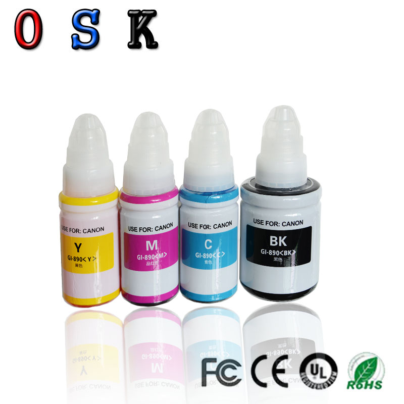 

OSK 4 Colors GI490 GI-490 Dye Ink Refill Ink Kit Compatible For Canon Pixma G1400 G2400 G3400 G1000 G2000 G3000 Printer GI 49